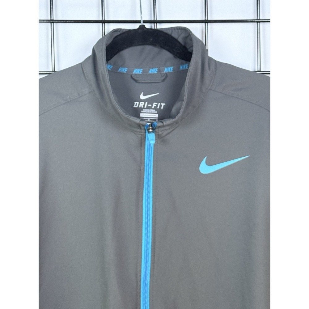 Nike Dri-Fit Team Track Woven Jacket Mens L Anthracite Blue Activewear Athletic - Picture 3 of 10